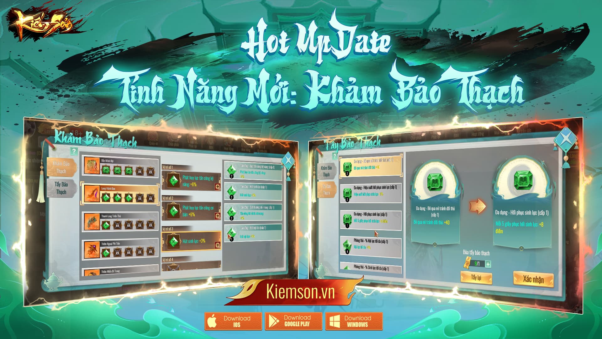 🔮 [HOT UPDATE] RA MẮT TÍNH NĂNG MỚI : KHẢM BẢO THẠCH TRANG BỊ 🔮