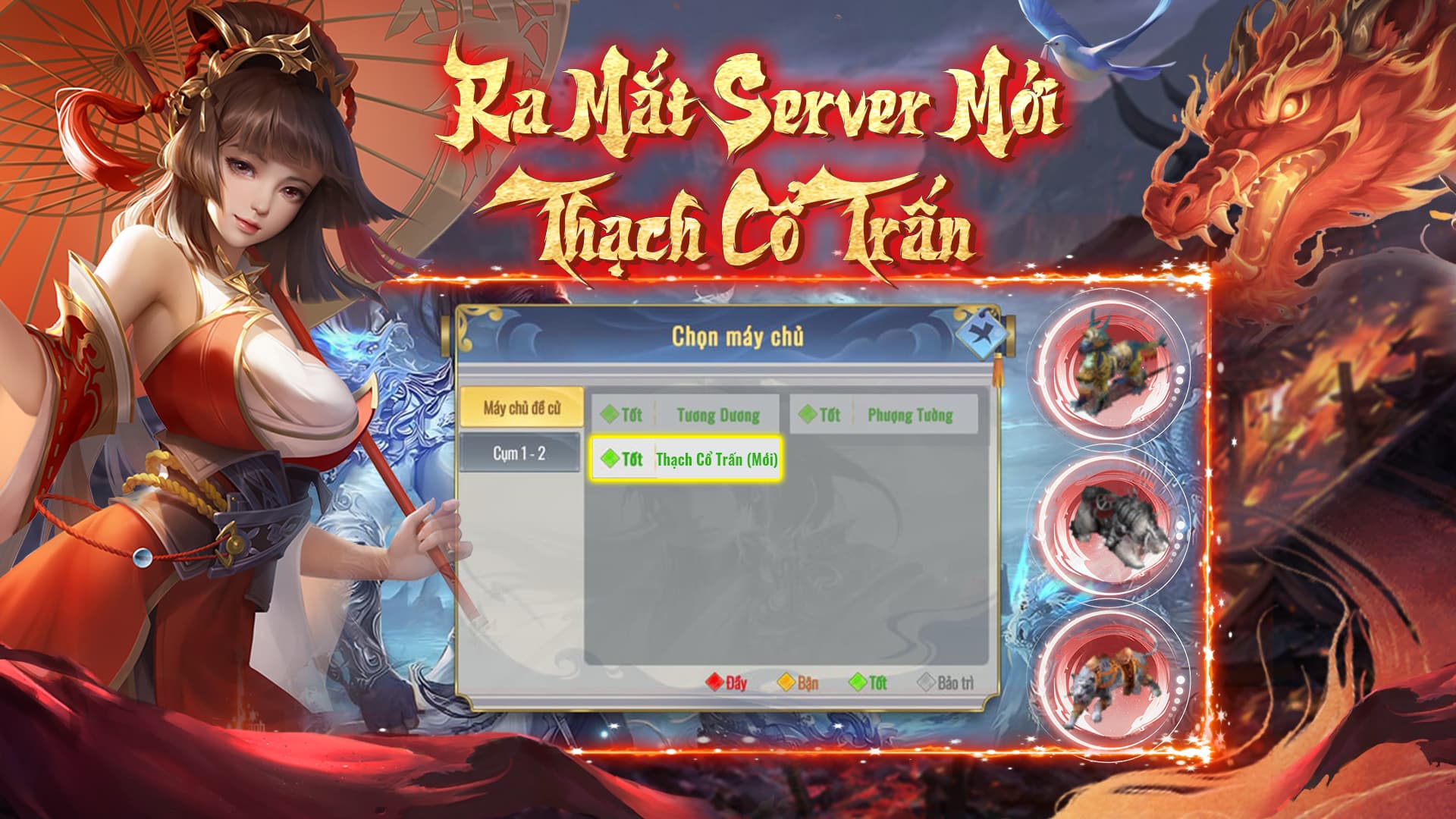 [KIẾM SƠN MOBILE] CHÍNH THỨC KHAI MỞ SERVER MỚI “THẠCH CỔ TRẤN”