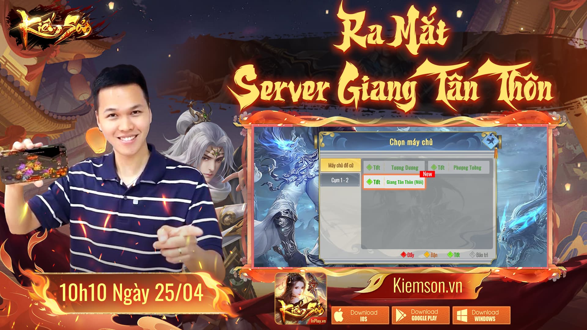 [KIẾM SƠN MOBILE] CHÍNH THỨC KHAI MỞ SERVER GIANG TÂN THÔN