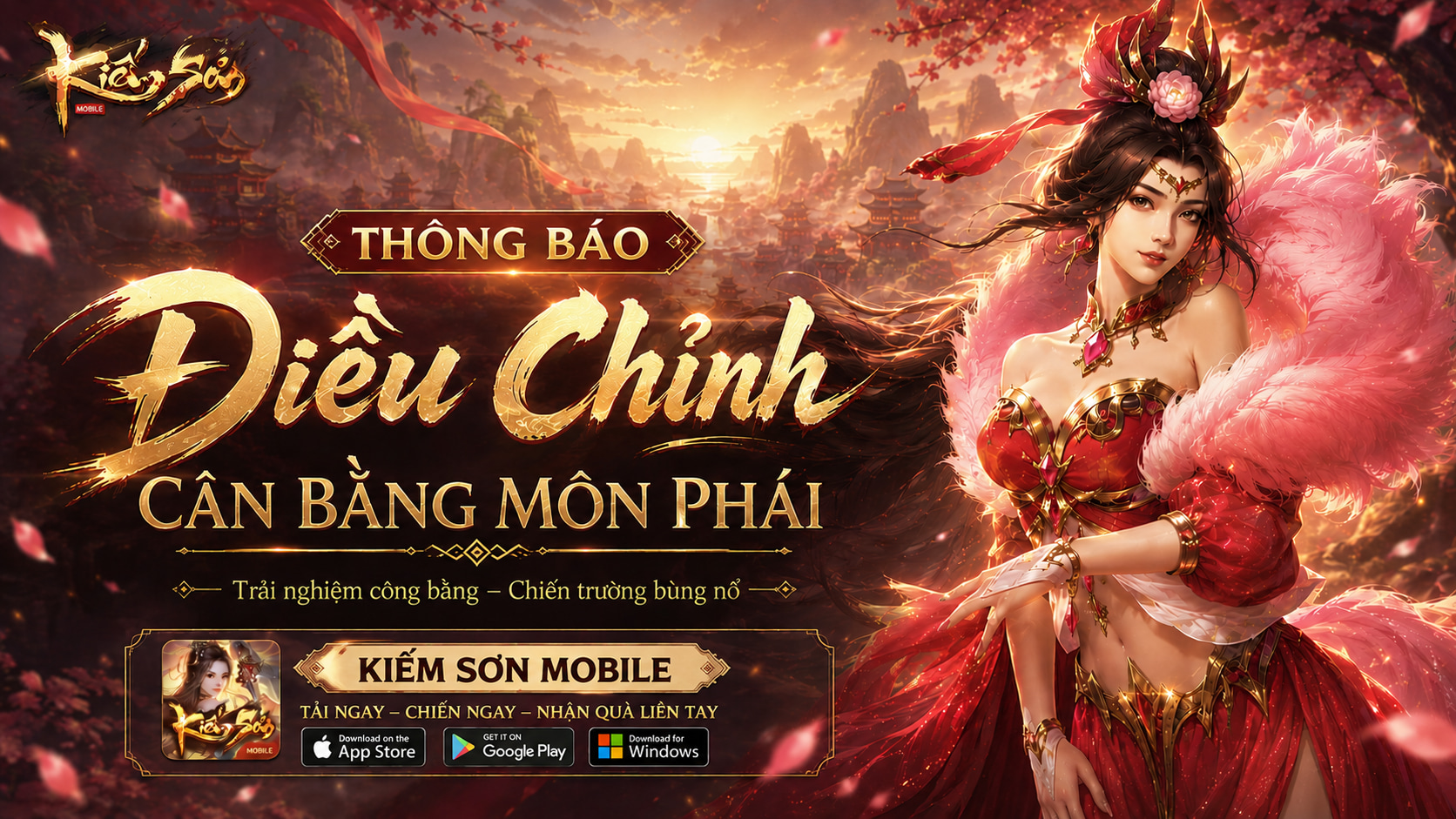[KIẾM SƠN MOBILE] ĐIỀU CHỈNH KỸ NĂNG – CÂN BẰNG MÔN PHÁI